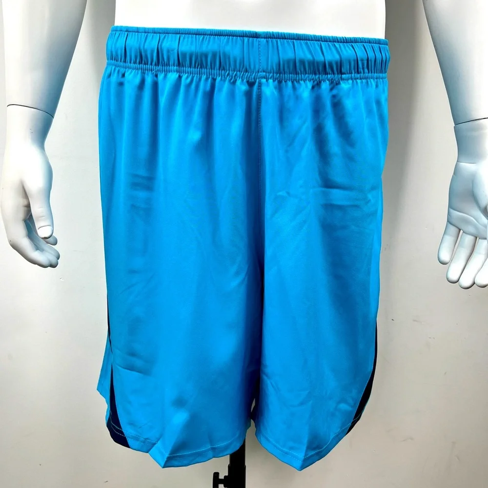 EDDIE BOUER LARGE GYM SHORTS BLUE MOTION TO MOVE, 4 WAY STRETCH MOISTURE WICKING